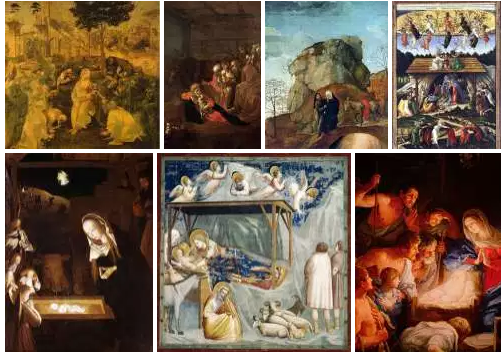 Natale per Botticelli , Raffaello, Friedrick, Giotto e tanti altri