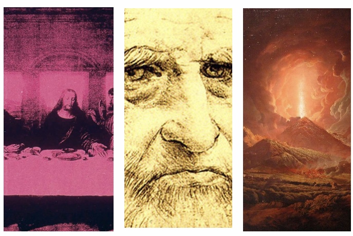 Warhol, Leonardo Da Vinci, Pompei e Santorini
