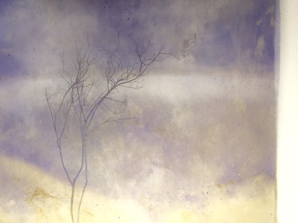 © Roberto Ghezzi | Roberto Ghezzi, Echosistema, 2019, tecnica mista su tela, 150x150 cm.