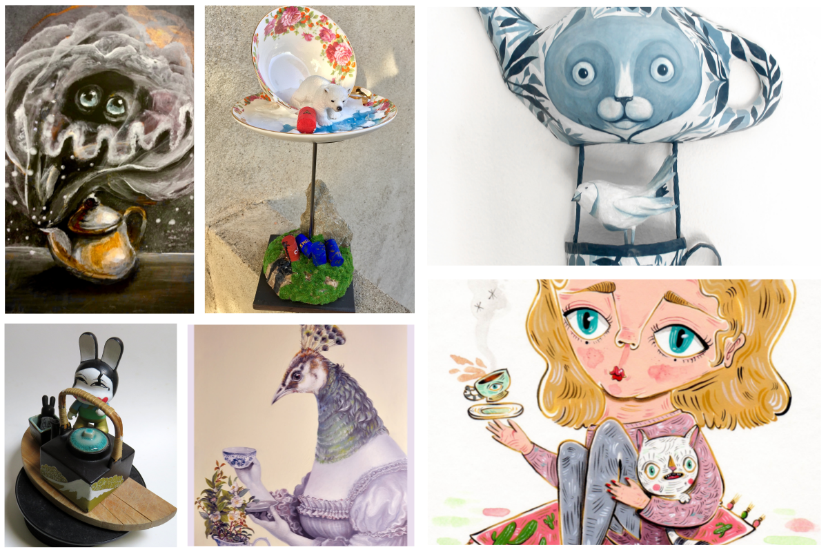 “Tea Time” ospiterà le opere di tanti artisti, come omino71, Natascia Raffio, Stefano Bolcato, Stefano Gentile, Darek Blatta e Marta Cavicchioni...