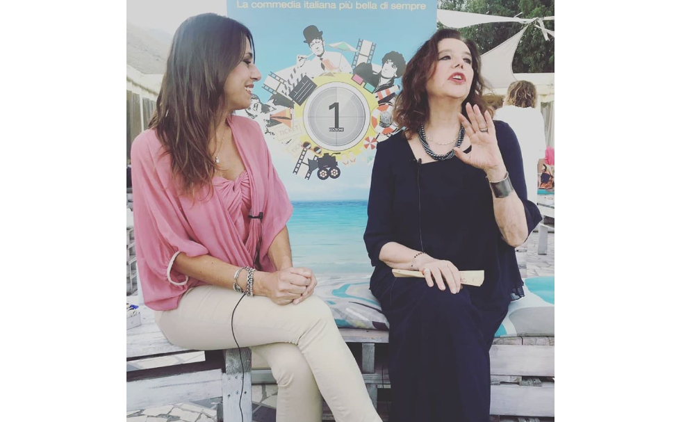 Francesca Di Giampietro, direttore di ArtCloud, e Stefania Sandrelli