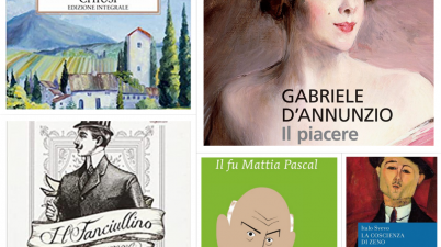 I capolavori della letteratura italiana del Novecento (prima parte): Il fanciullino di Pascoli, Il Piacere di D'Annunzio, La coscienza di Zeno di Svevo, Il fu Mattia Pascal di Pirandello, Con gli occhi chiusi di Tozzi