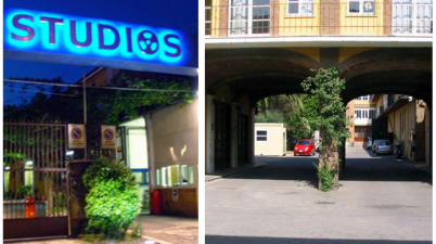 lavoratori dello spettacolo agli Studios di Via Tiburtina a Roma