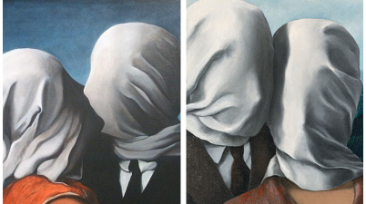 gli amanti di René Magritte