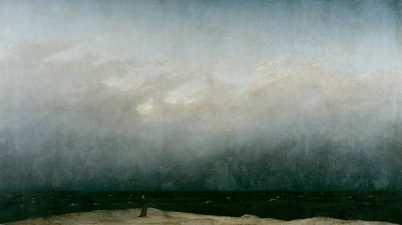 Il monaco in riva al mare di Caspar David Friedrich