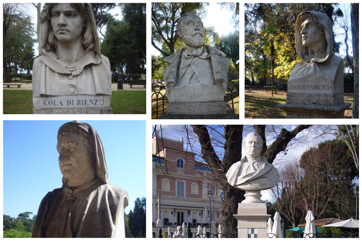 Villa Borghese, Busti del Pincio