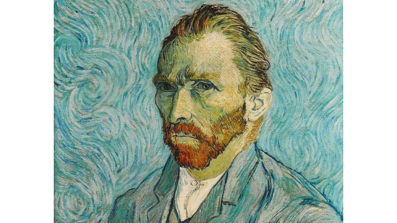 Il dipinto del 1889 - L'Autoritratto di Vincent van Gogh dipinto nel manicomio