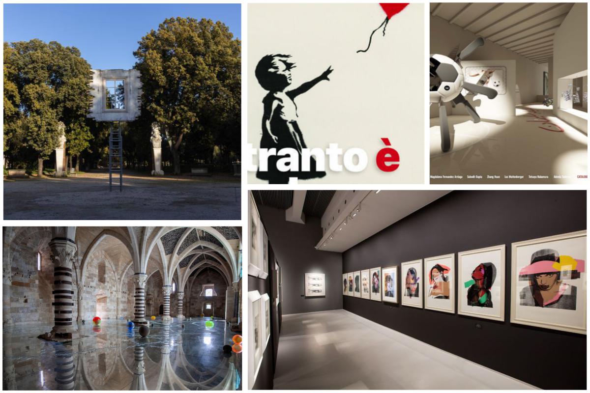"Back to Nature. Arte Contemporanea a Villa Borghese" a Roma, "Banksy al castello 2002-2007 prints selection" a Otranto, i "Passi" di Alfredo Pirri a Siracusa, "Warhol e Schifano tra pop art e classicismo" a Pescara, "Steellife" a Milano...