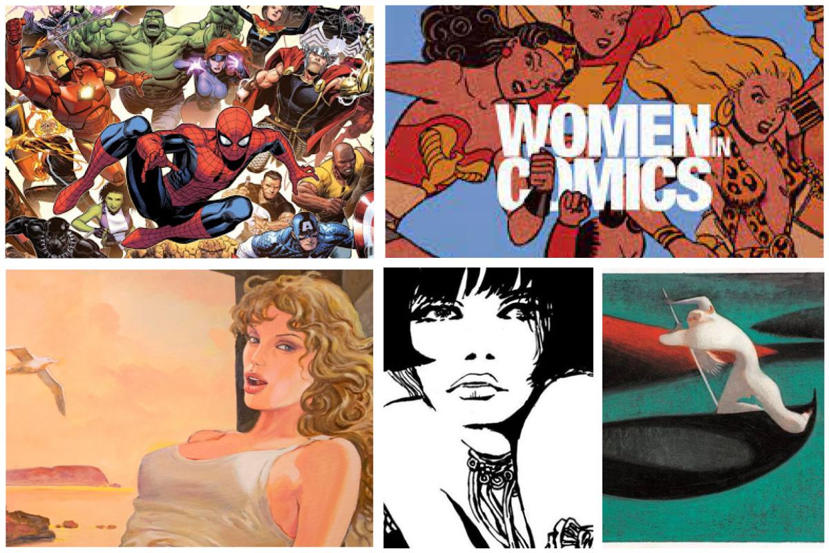 Cinque mostre italiane, tra fumetti, supereroi e icone cult: Manara Secret Gardens a Pordenone, Guardando l’Inferno e Guido Crepax. I mille volti di Valentina ad Aosta, Amazing a Milano, Women in Comics a Roma