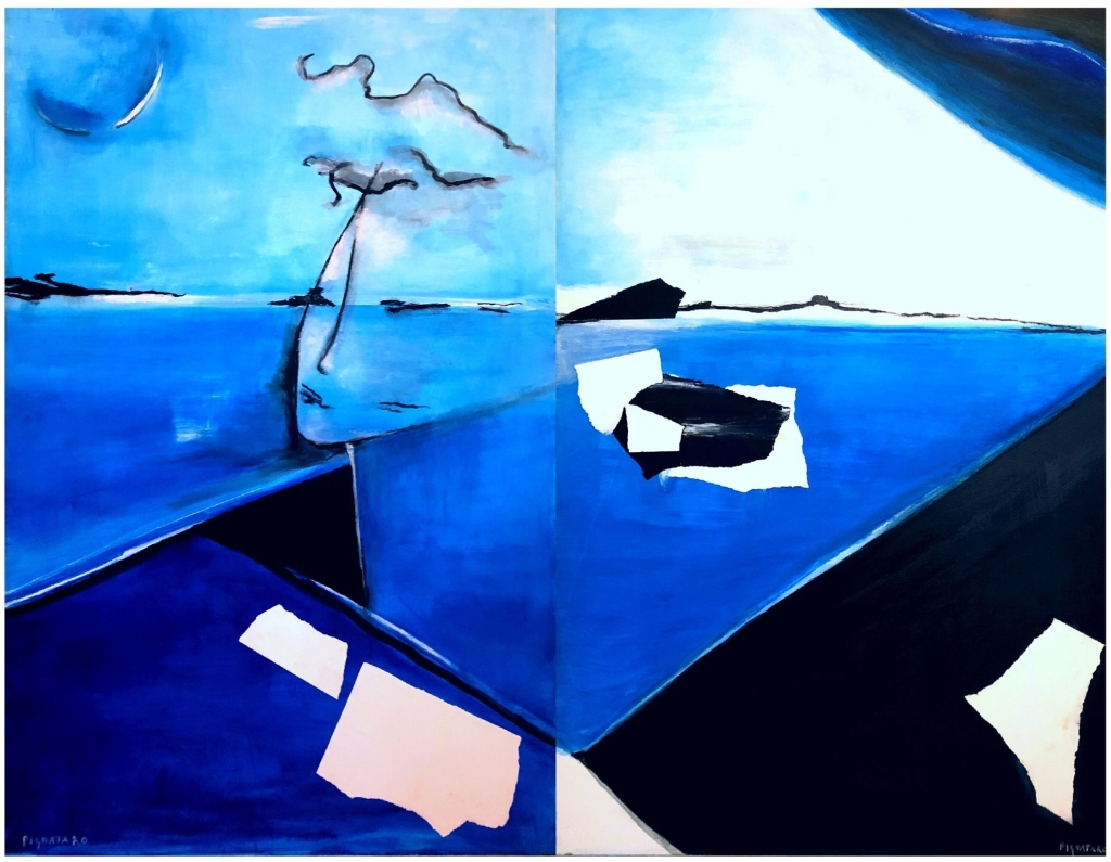 Azzurro, le opere di Adriana Pignataro a Galleria Vittoria
