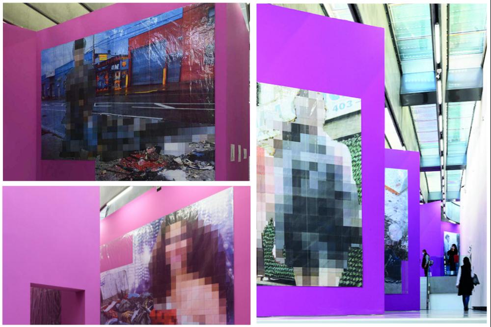 La Purple Line di Thomas Hirschhorn in mostra al MAXXI, tra pixel e collage