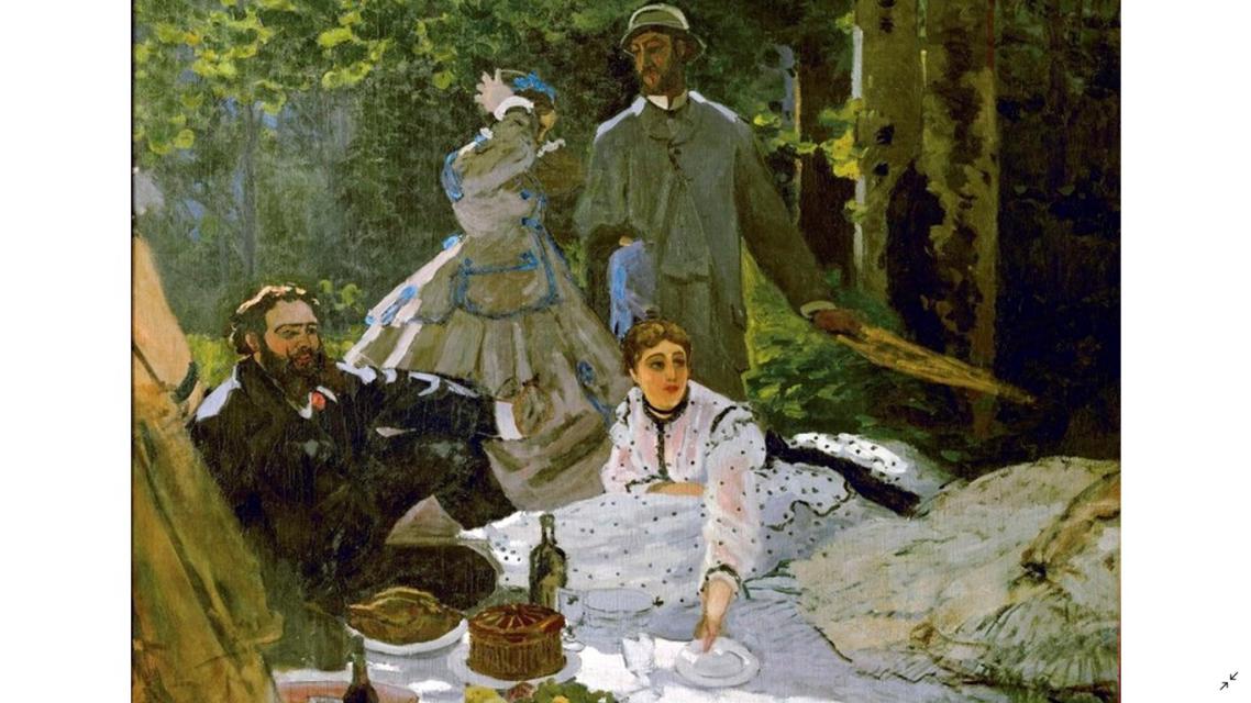 Il dipinto del 1865 - Il giallo della "Colazione sull'erba" di Claude Monet