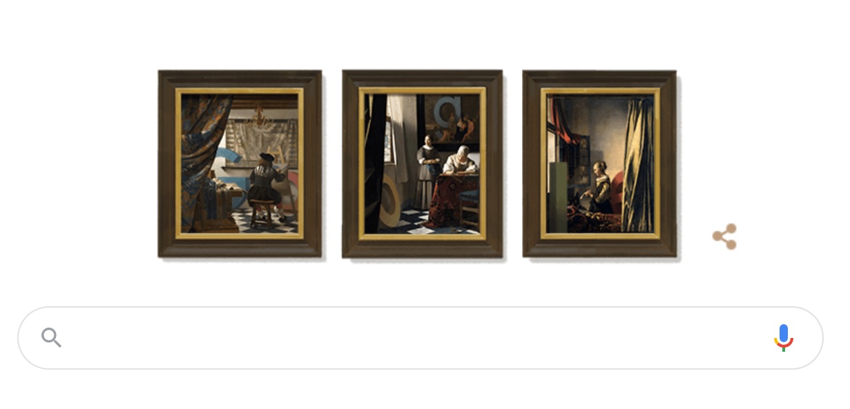 Vermeer nel Doodle di oggi il pittore olandese del Seicento