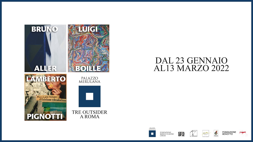 A Palazzo Merulana la collettiva dedicata a Bruno Aller, Luigi Boille, Lamberto Pignotti