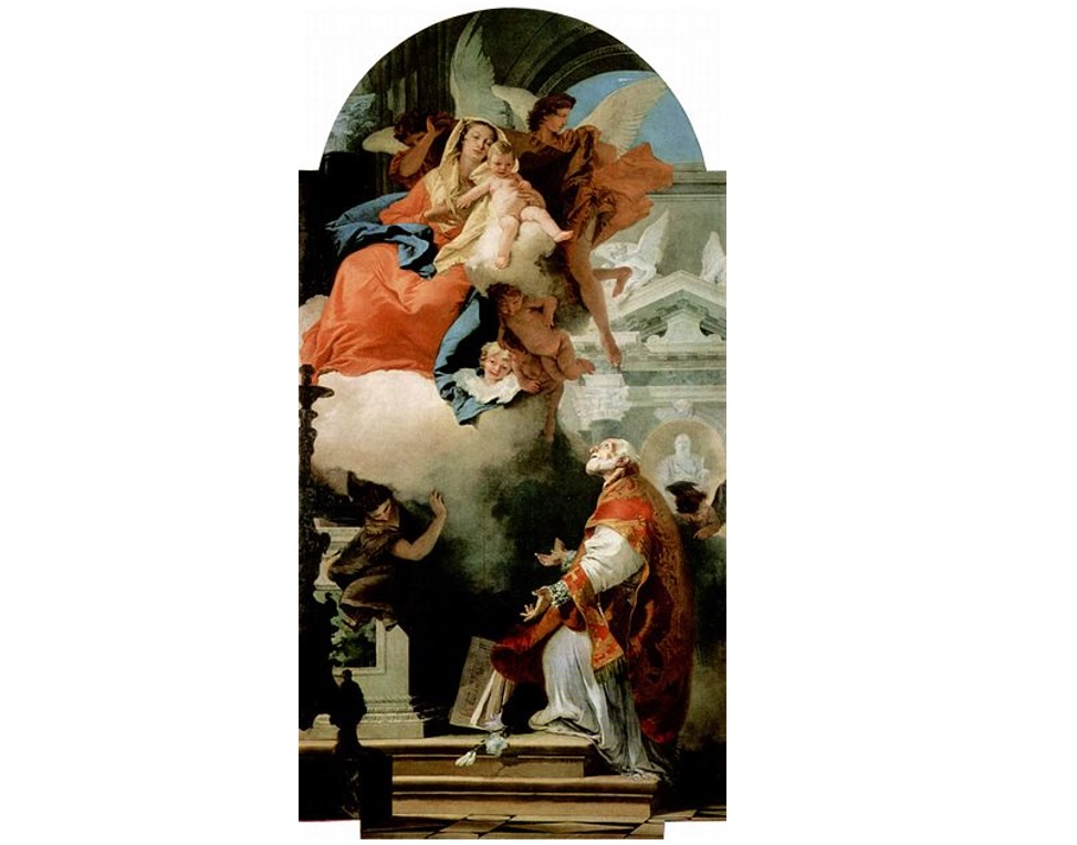 Il dipinto del 1739 - La “miracolata” Apparizione della Vergine a san Filippo Neri di Giambattista Tiepolo