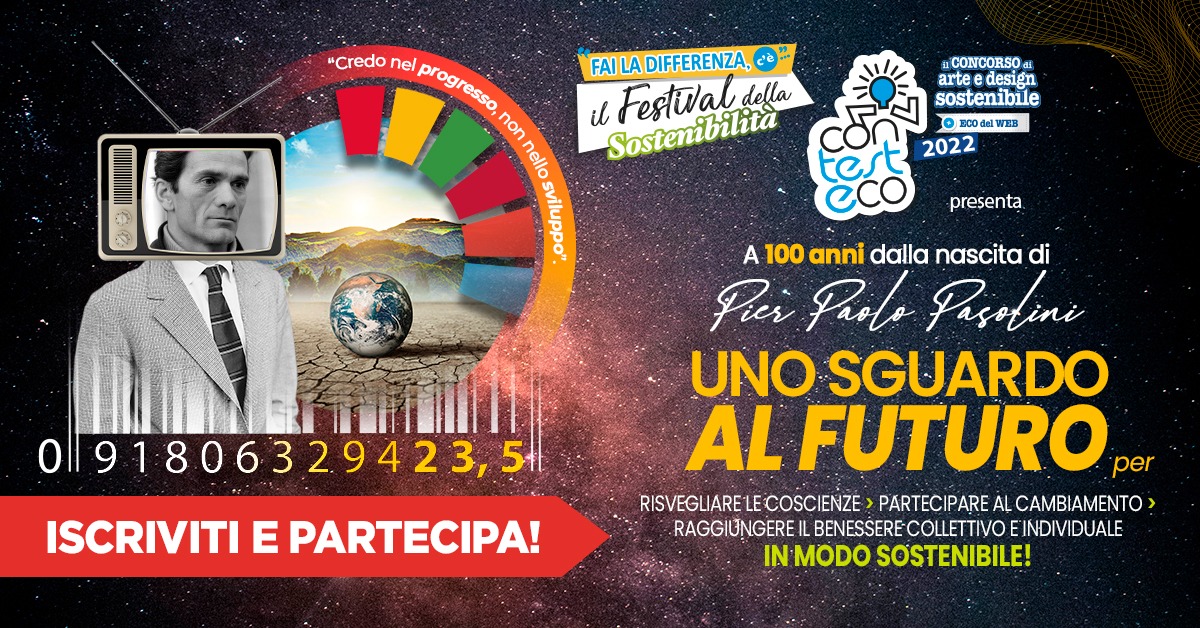Arriva Contesteco 2022, il contest d’arte e design sostenibile omaggia Pier Paolo Pasolini