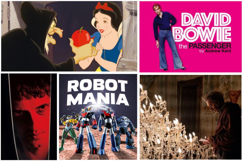 E' stata la mano di Dio – Immagini dal set a Napoli, Dario Argento – The Exhibit a Torino, David Bowie – The passenger by Andrew Kent a Milano, Robot Mania a Latina, Disney. L’arte di raccontare storie senza tempo a Roma