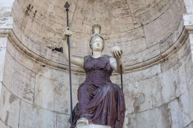 Fontana della Dea Roma in Campidoglio, avviato il restauro da 140mila euro