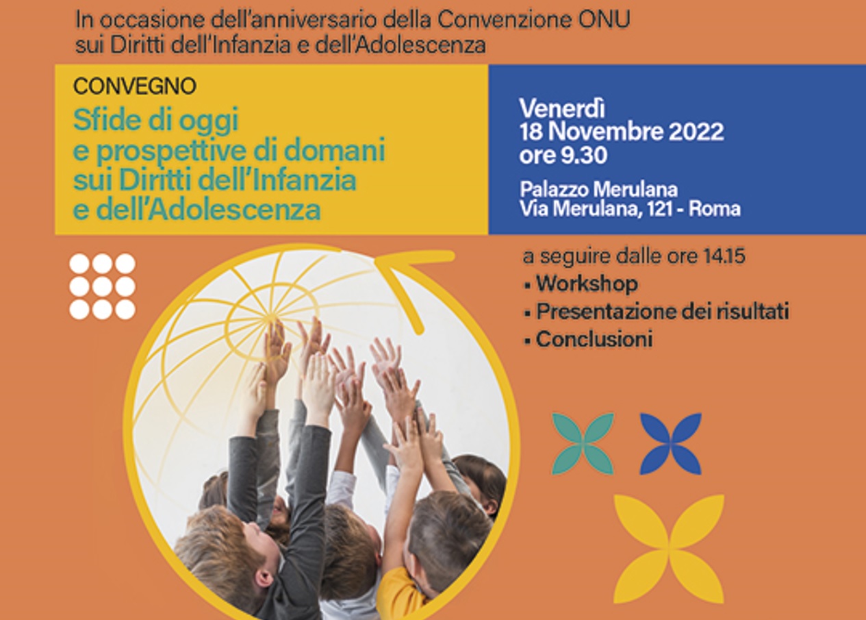 Domani a Palazzo Merulana un convegno in occasione dell’anniversario della Convenzione ONU sui Diritti dell’Infanzia e dell’Adolescenza