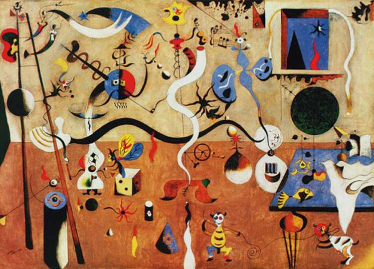 Il dipinto del 1924 – Il visionario e surrealista Carnevale di Arlecchino di Joan Miró