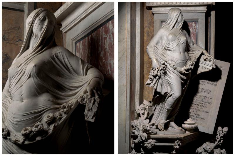 La Pudicizia, la meraviglia di Antonio Corradini, allegoria della Sapienza