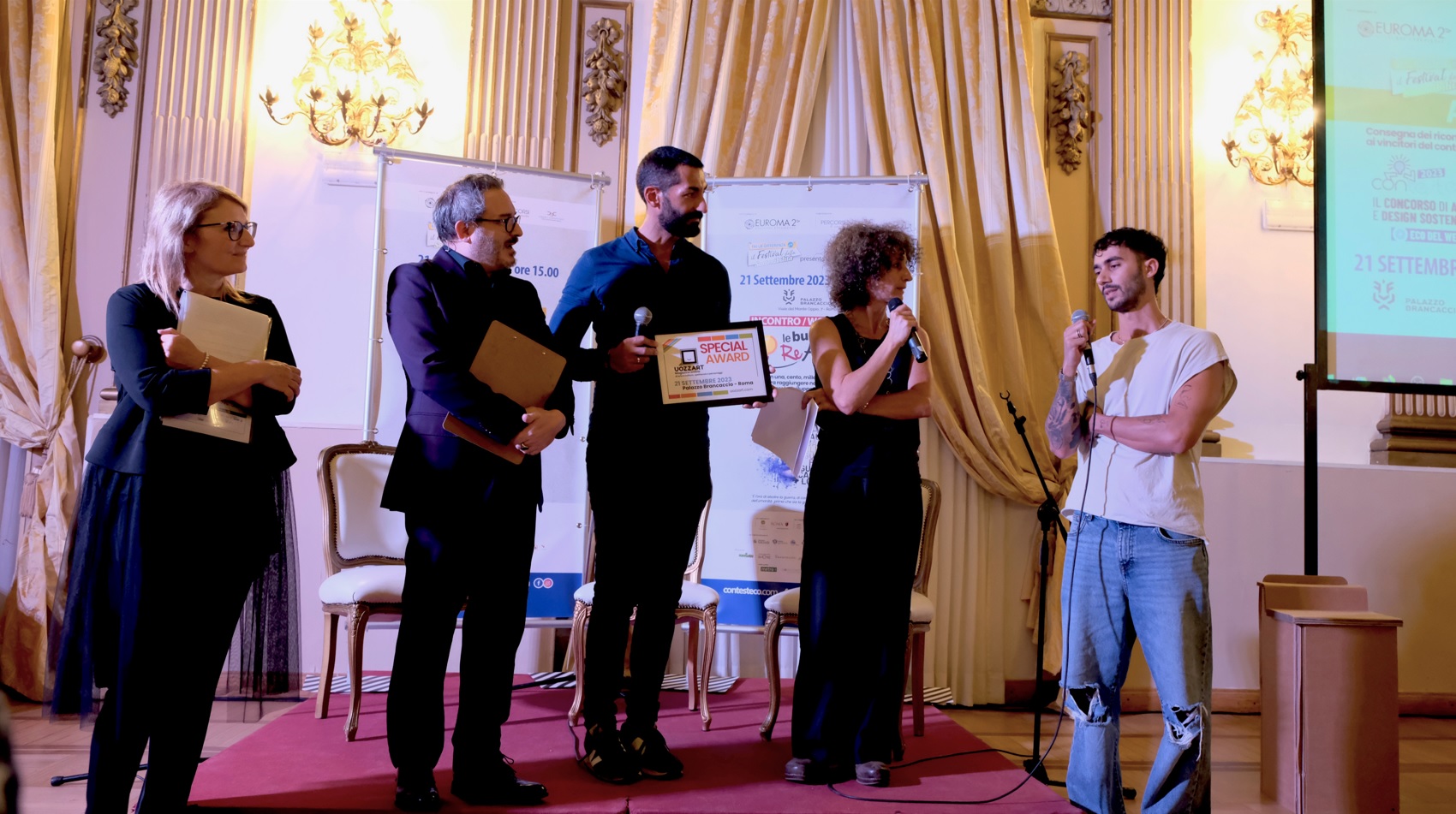 Da sx Simona Zilli, Gianluca delle Fontane, Salvo Cagnazzo, Mara Miceli, Syvy