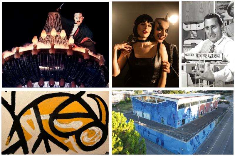 le mostre Pingo ergo sum e Alberto Sordi e il suo tempo a Roma, i murales del progetto "R3 – Monticelli nel futuro" ad Ascoli Piceno, e i musical The Phantom of the Opera e Cabaret