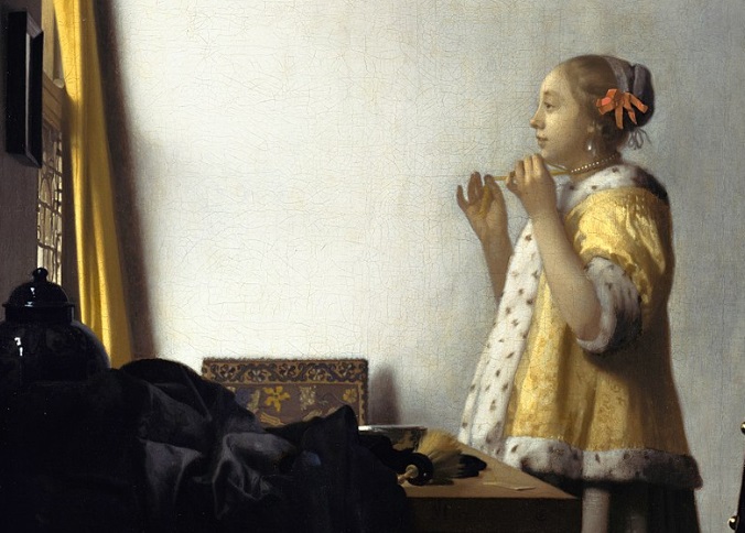 Donna con collana di perle di Jan Vermeer