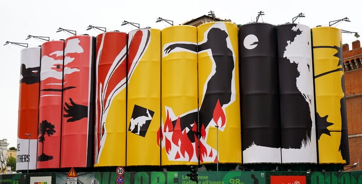 Piazza Venezia: l’opera collettiva di Marinella Senatore sui silos della Metro C