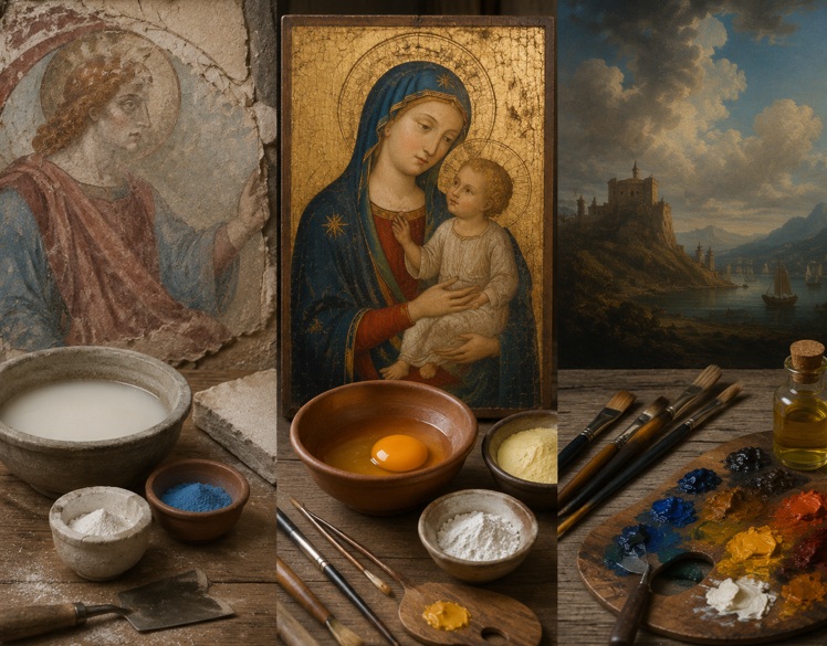 Affresco, tempera e pittura a olio: quali sono le differenze