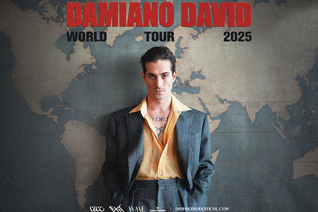 Damiano David a Milano e Roma: la scaletta del concerto all’Unipol Forum e al Palazzo dello Sport